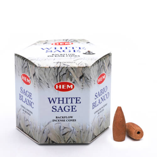 White Sage Backflow Cones Hem