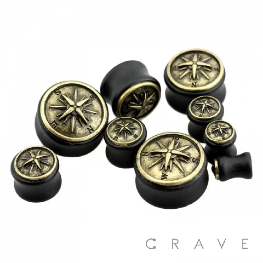 Compass Ebony Ear Guage 3\4" 19 mm
